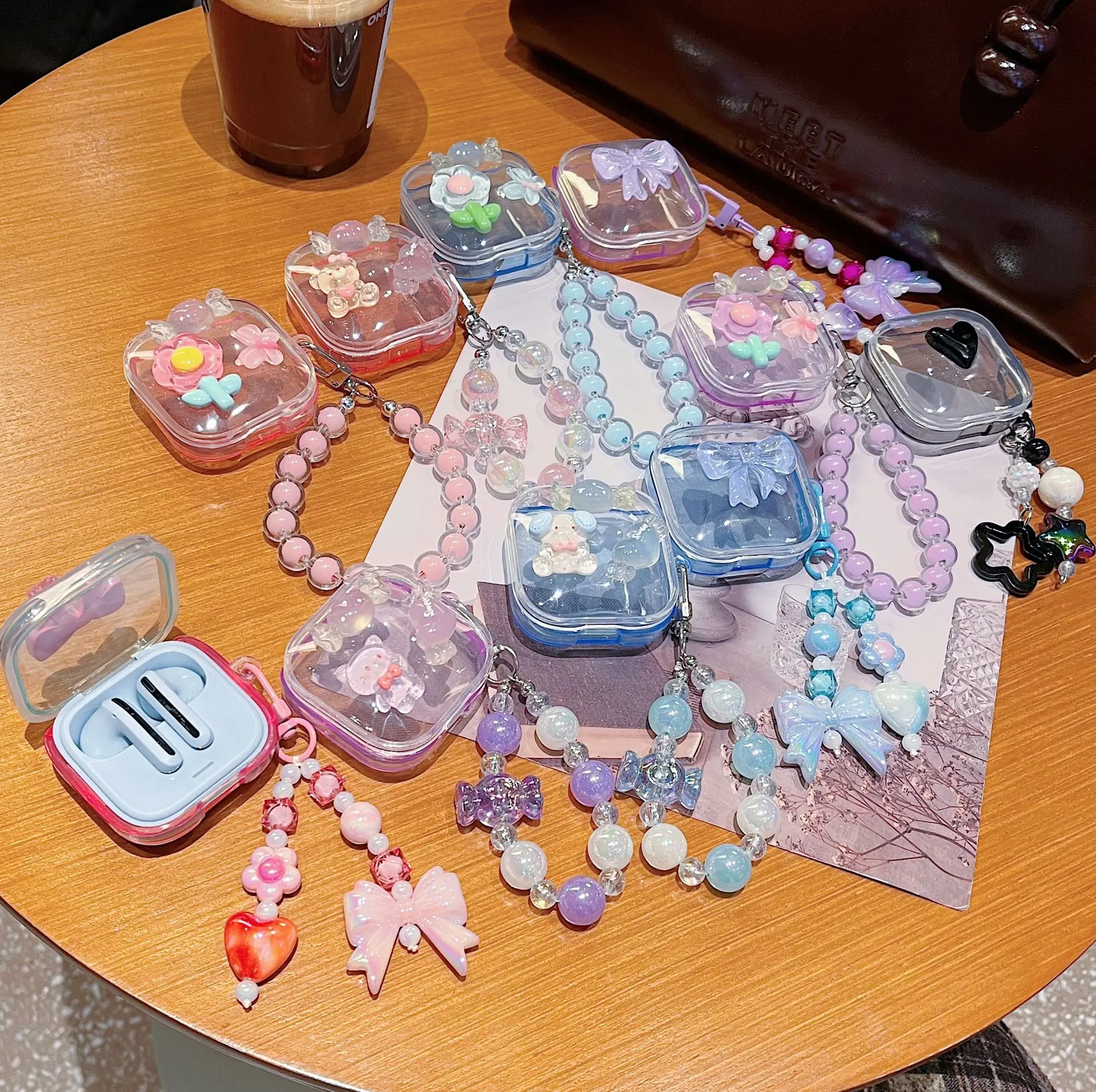 

For Redmi Buds 6 Active Cartoon TPU Protective Case for Xiaomi Redmi Buds 5 Wireless Headphone Protector Case Cover With Keyring