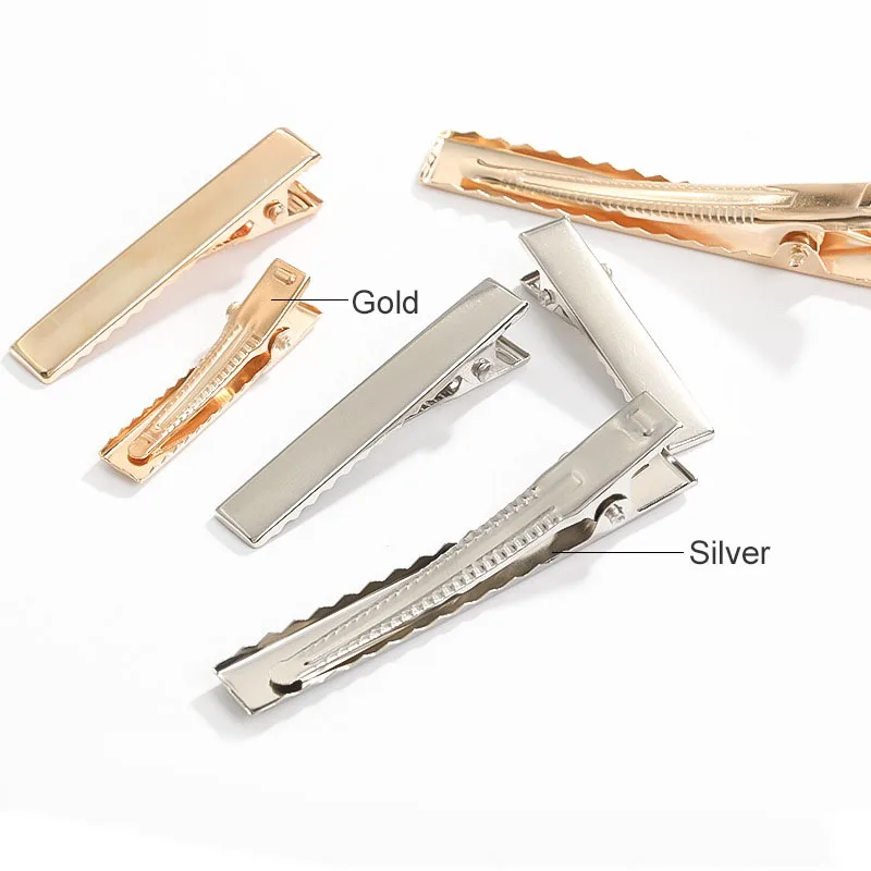 10/20/50pcs/lot Flat Metal Alligator Hair Clips Accessories Duckbill Hair Clip DIY Hairpins Base for Jewelry Making