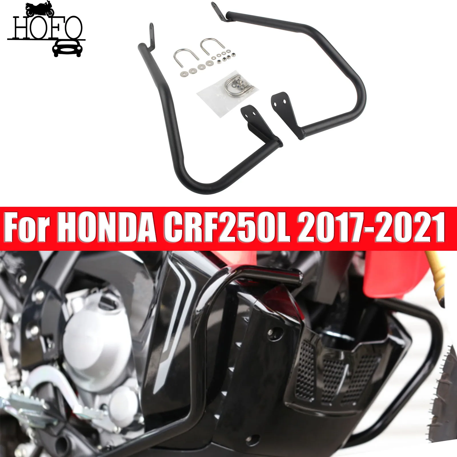 

Engine Guard Crash Bar Bumper Protector Street Cup Twin Speedmaster For Honda Crf250 Crf250L 2017-2021