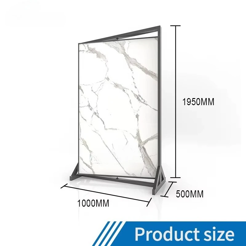 &c Factory Direct Sales New Design Rotating Marble Sample Porcelain Floor Quartz Display Rack Portable for Exhibition Hall
