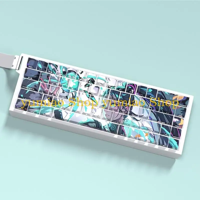 587B Ergonomic Keycaps Mechanical Keyboards PBT Keycaps for 61 67 68 Keyboards Gaming Accessories Collection Gift