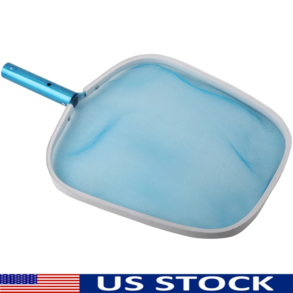 

Heavy Duty Pool Leaf Skimmer with Aluminum Handle Durable Poly Mesh Wide Frame Standard Telescoping Pole Compatible Season After