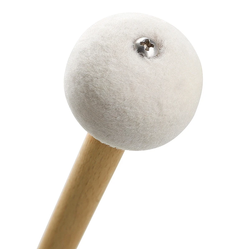 2 Pieces Double Head Drum Cymbal Gong Mallet Soft Hammer Sticks Mallets Rods Felt Hammer 385Mm