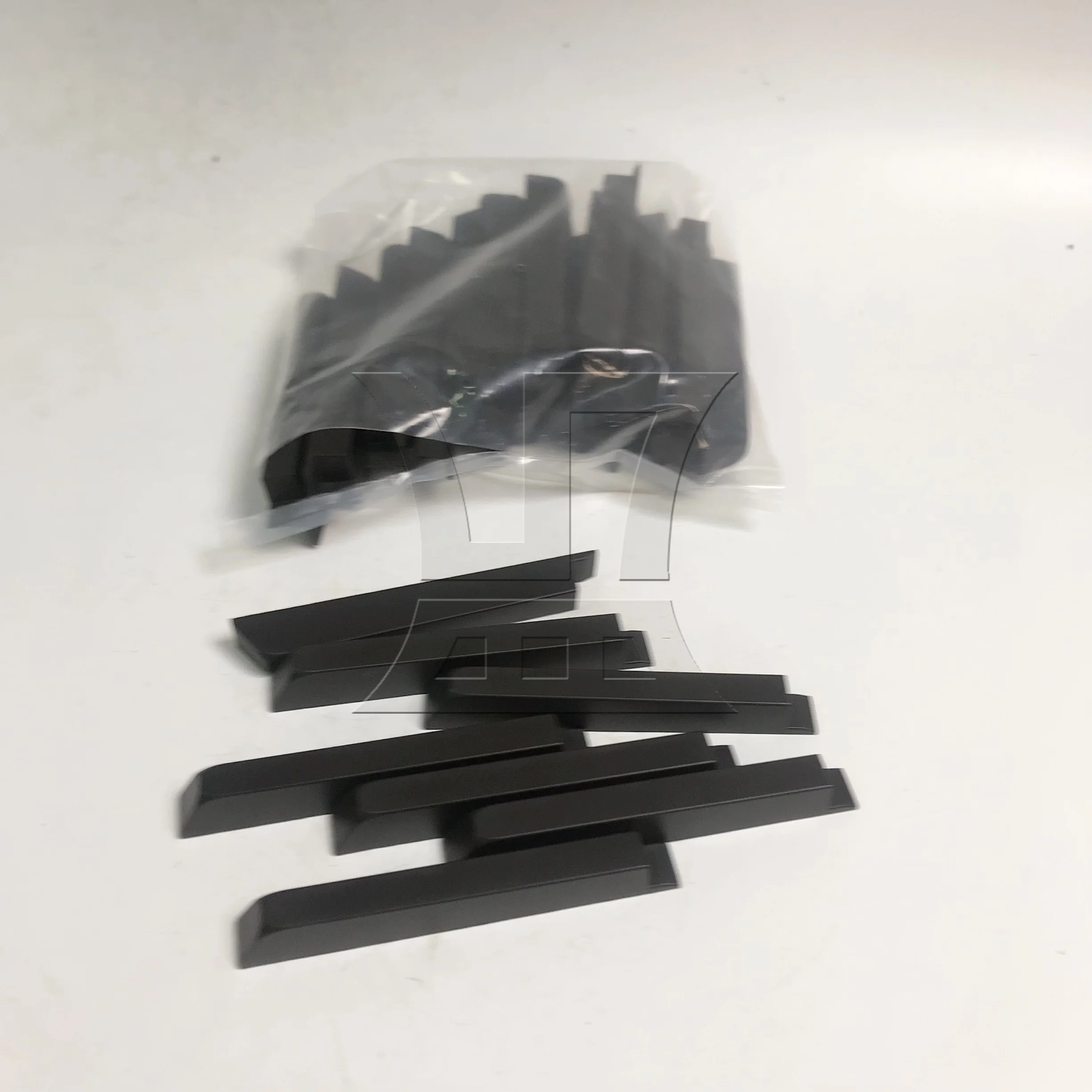 Yibuy 36pcs Black Vintage PVC Piano Keytops Piano Keys Flats Repair Replacement Parts