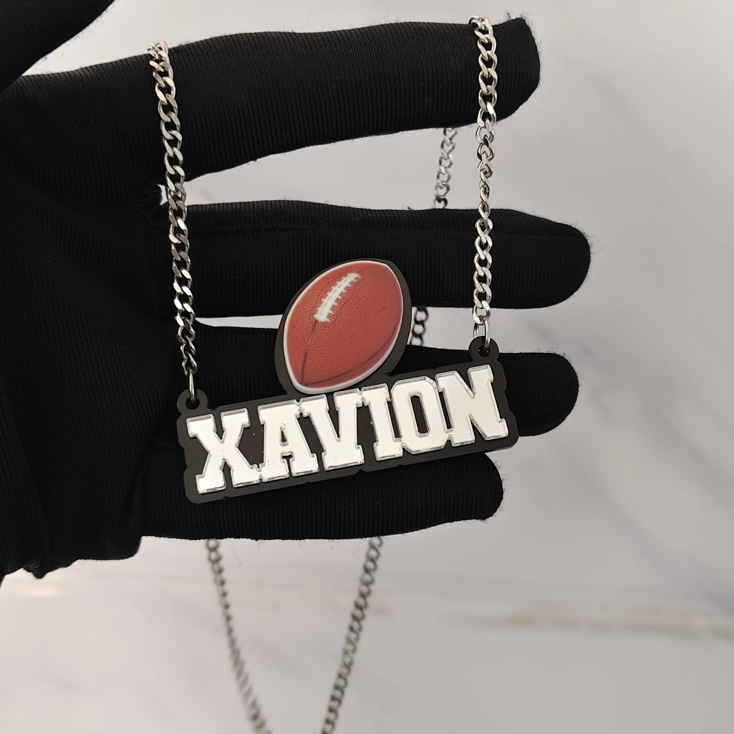 

DHQH Новое акриловое ожерелье с индивидуальным именем, персонализированное акриловое ожерелье с подвеской в виде буквы, подарок на день рождения, прямые продажи от производителя