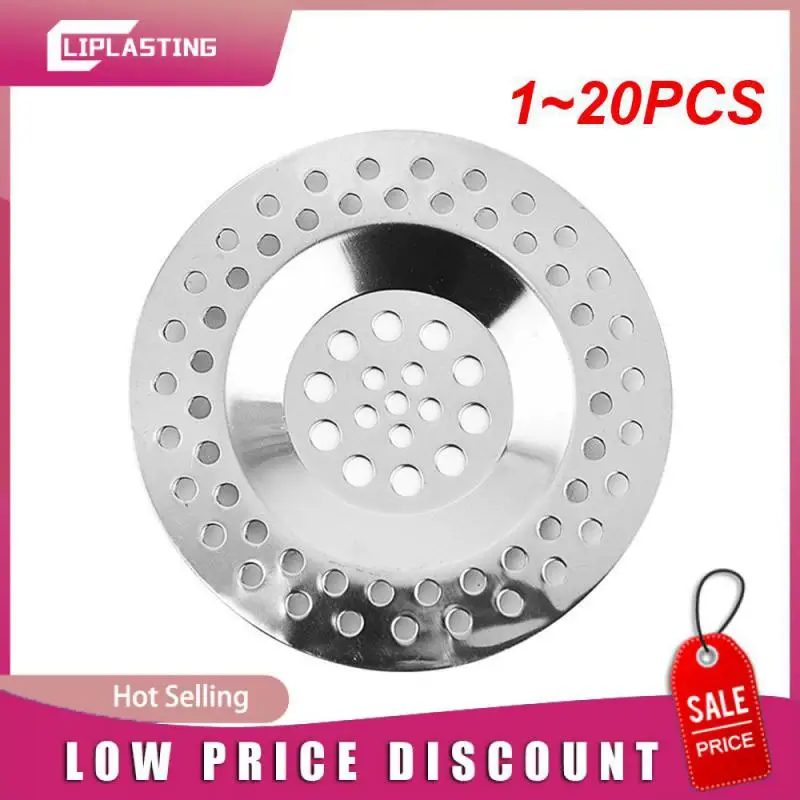 1~20PCS Stainless Steel Kitchen Sink Filter Mesh Sink Sewer Strainers Bathroom Floor Drains Catcher Waste Drain Hole Filter Trap