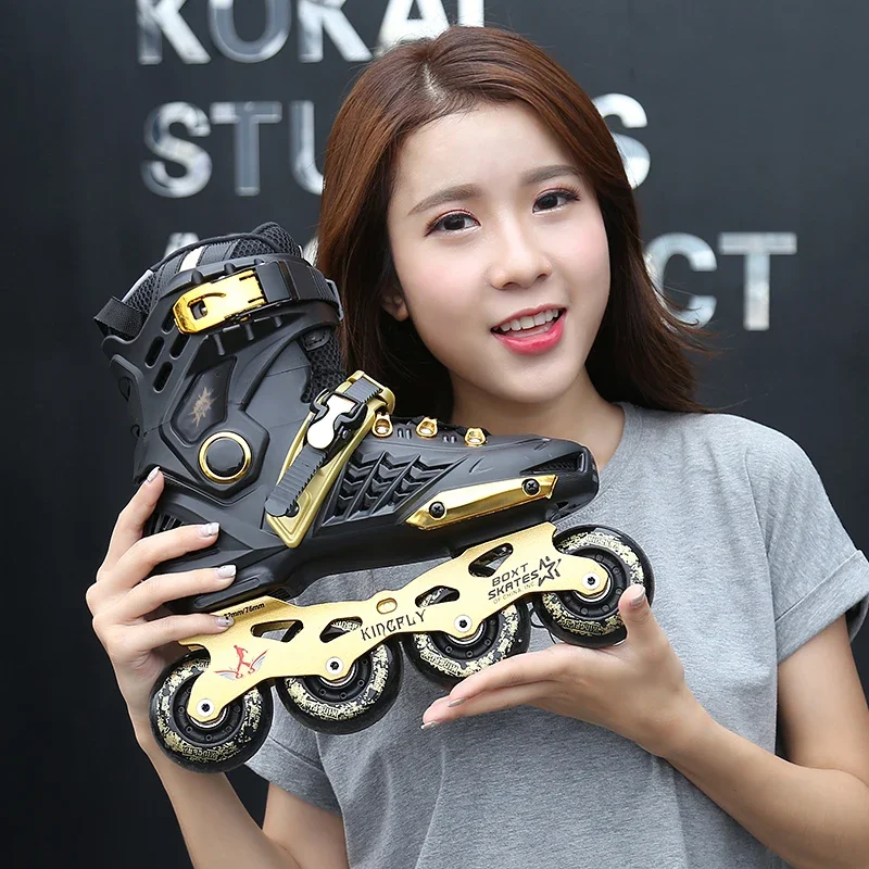 Professional Inline Roller Skates Woman Man Kids Adult Speed Skates Outdoor Free Sneakers patins 4 rodas Size 30-44