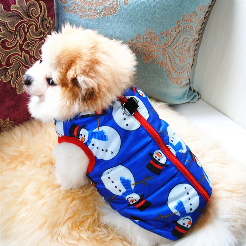 Christmas Warm Dog Jacket for Small Medium Dogs Clothes Waterproof Puppy Costume French Bulldog Teddy Apprael Pet Supplies