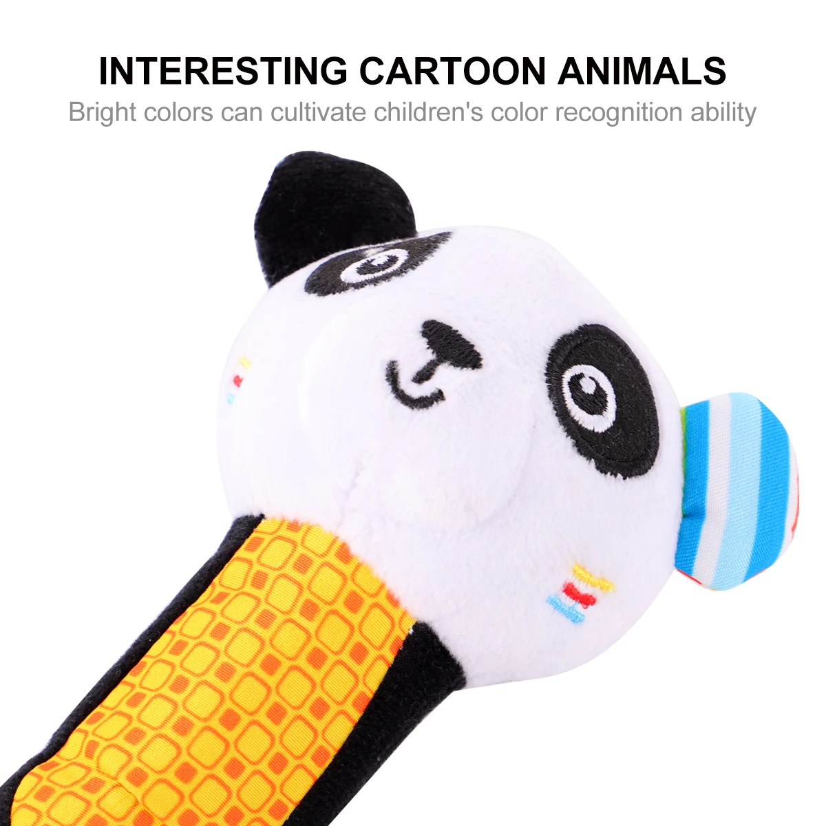 

1PC Lovely Cartoon Animal Stuffed Handheld for Baby Infant Newborn (Black )