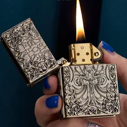 Zorro Heavy The Holy Bible Kerosene Lighter Flint Grinding Wheel Windproof Cigarette Lighter Smoking Accessories Torch Lighter