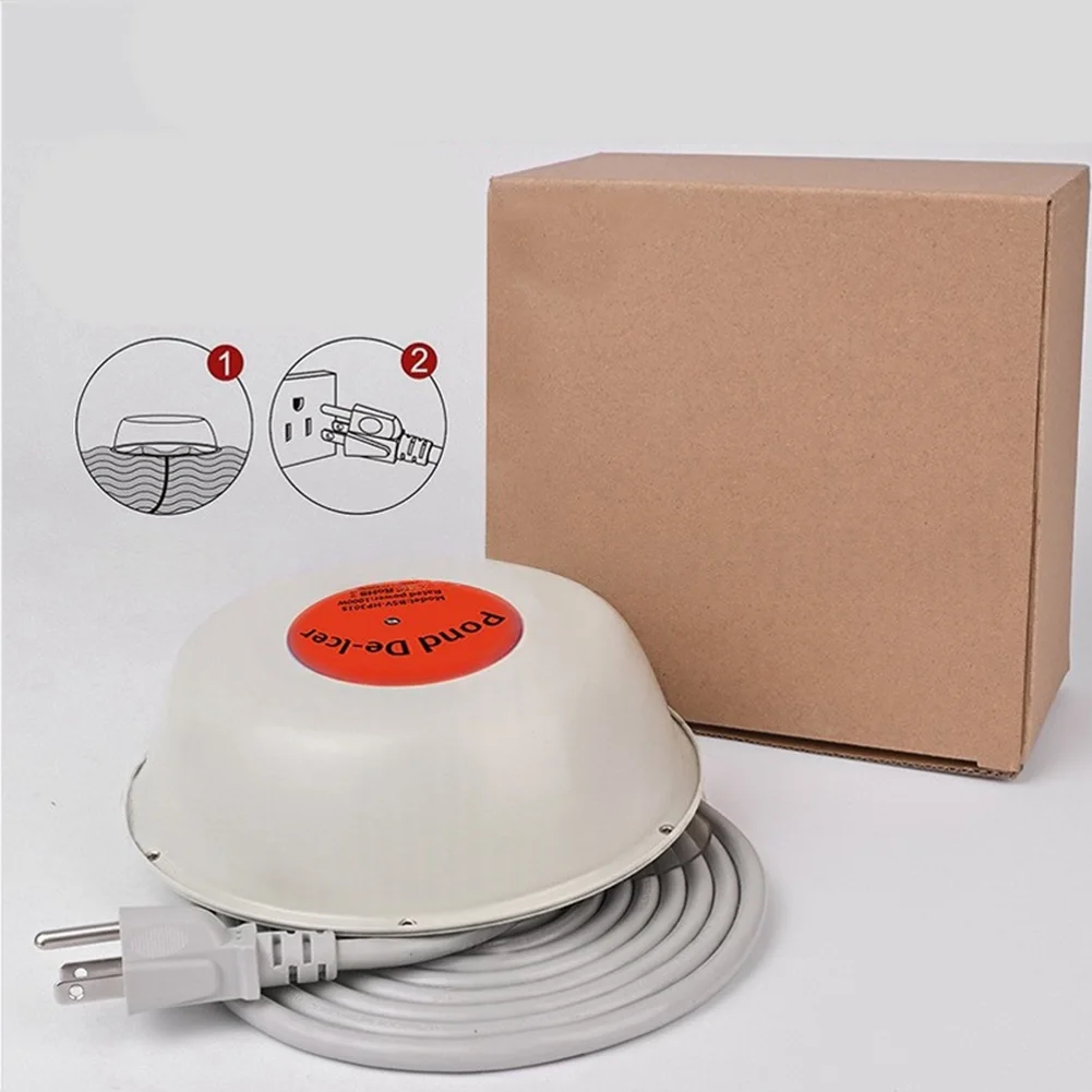 Winter Pond Maintenance Floating Pond Heater Temperature Control Product Thermostatic Pond Deicer Activates Below 41 F