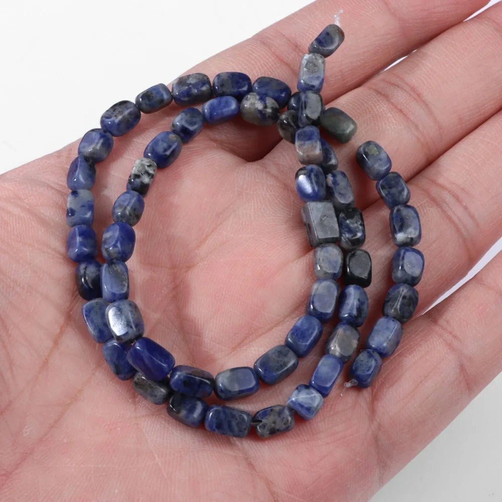 Cuboid Natural Stone Beads Gems Crystal Rectangle Shape Howlite Jades Loose Beads For Jewelry Making DIY Charm Bracelet 4x6mm
