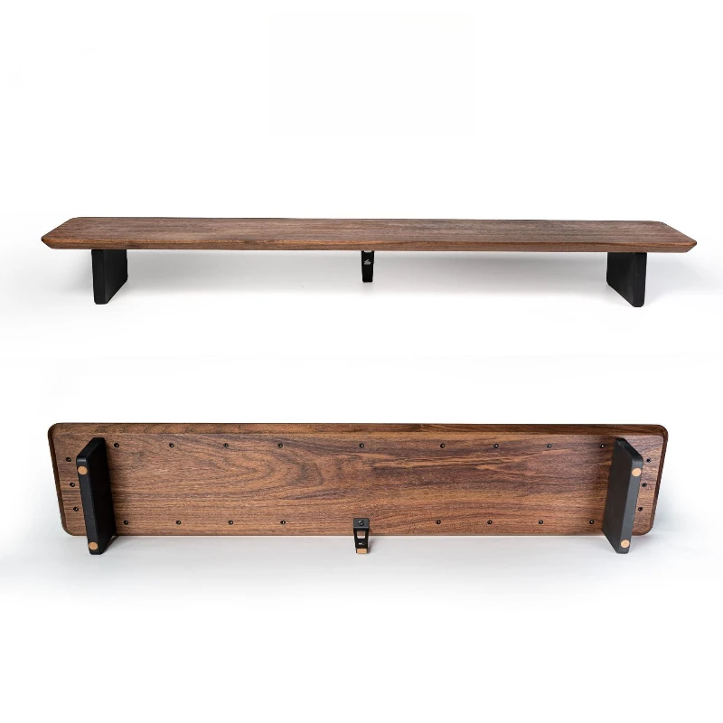 North American black walnut solid wood, monitor height increase frame, desktop storage, modular bracket