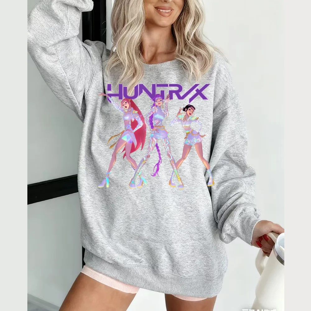 2025年新作アニメ魔女狩り女子グループセーターコミックストリートウェアプルオーバー長袖コットン大きいサイズゆったりスウェット