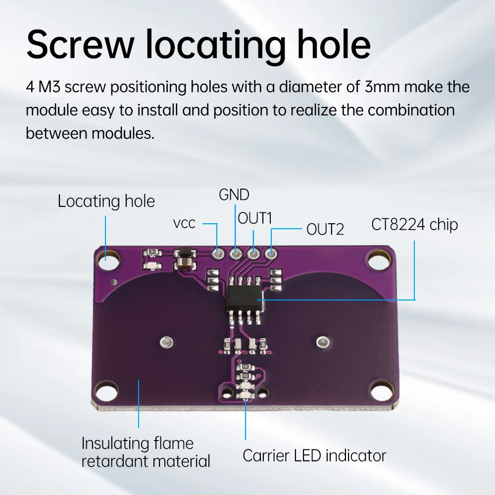 1Pcs Single/Double Button Touch Button Module Capacitive Touch Proximity Sensor Module Touch Switch Sensor 0-5mm