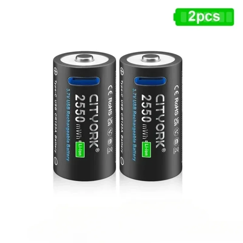 SWZY 3.7V 16340 16350 Rechargeable Battery USB Rechargeable RCR123 CR123 CR123A Btteries For LED Flashlight With USB Cable - view 6