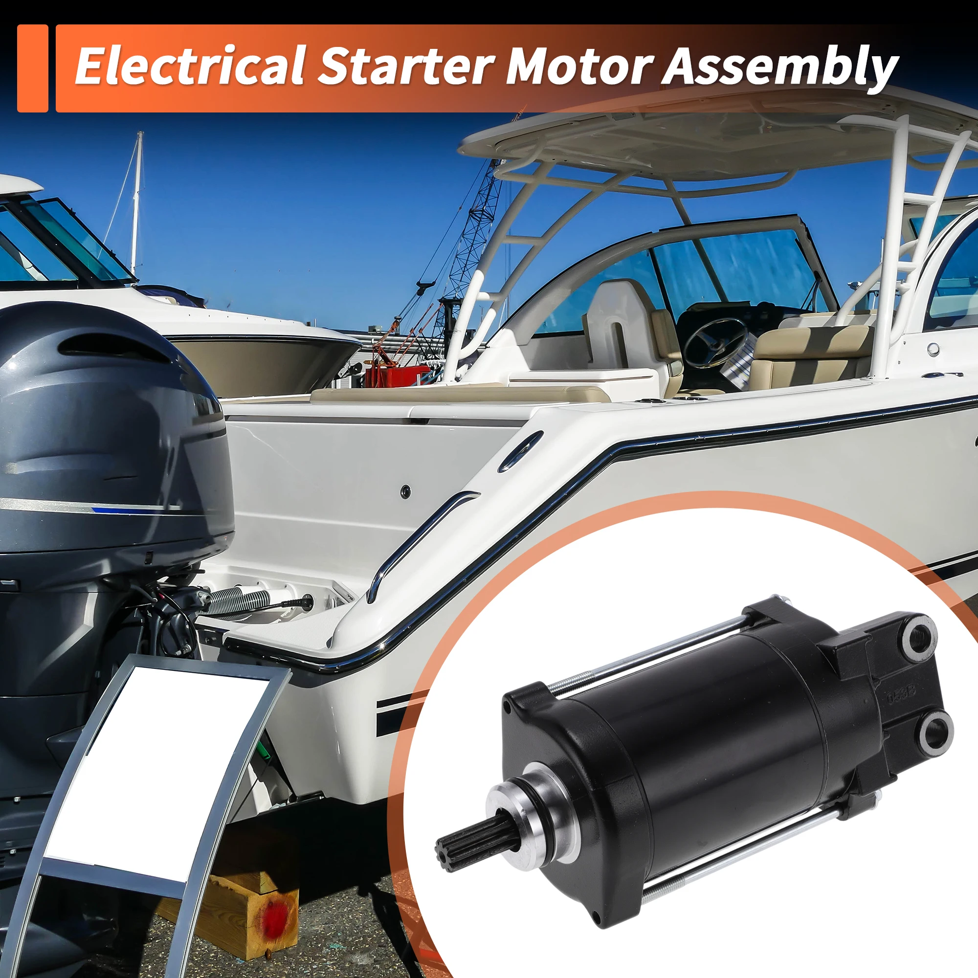 Motoforti Starter Motor No.6D3-81800-00-00 for Yamaha WaveRunner VX Deluxe 2007-2015 1 Pc