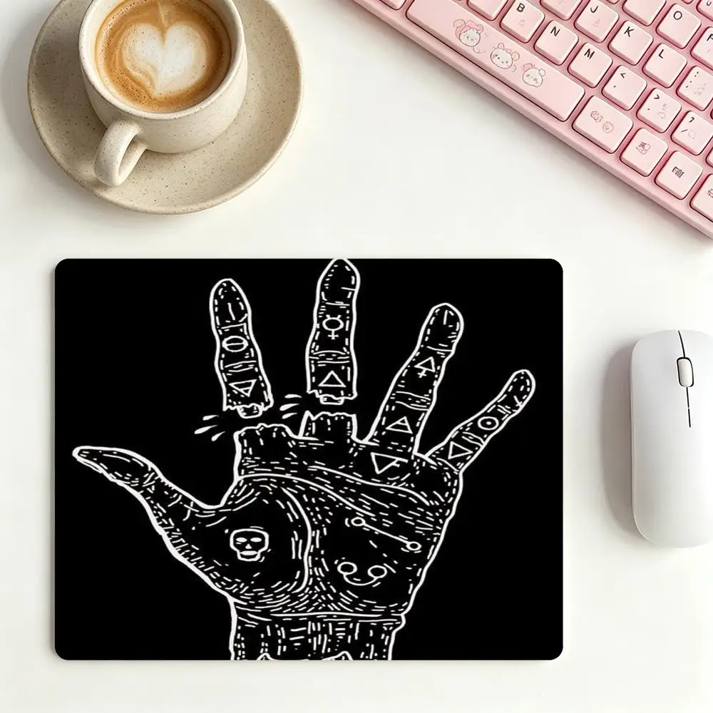 Mystery Symbol Skeleton Hand mousepad large size keyboard accessories office desktop laptop bedroom learning table