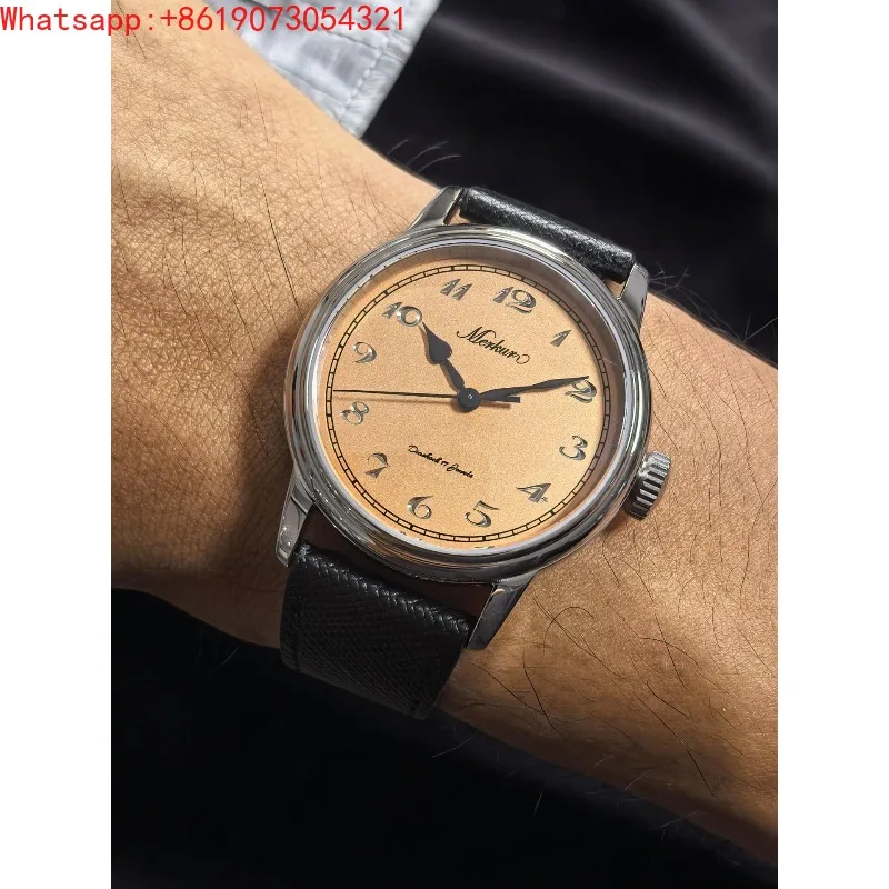 The Great Qin Empire Natural Fritillary Manual Mechanical Watch Male Sapphire Waterproof view 6