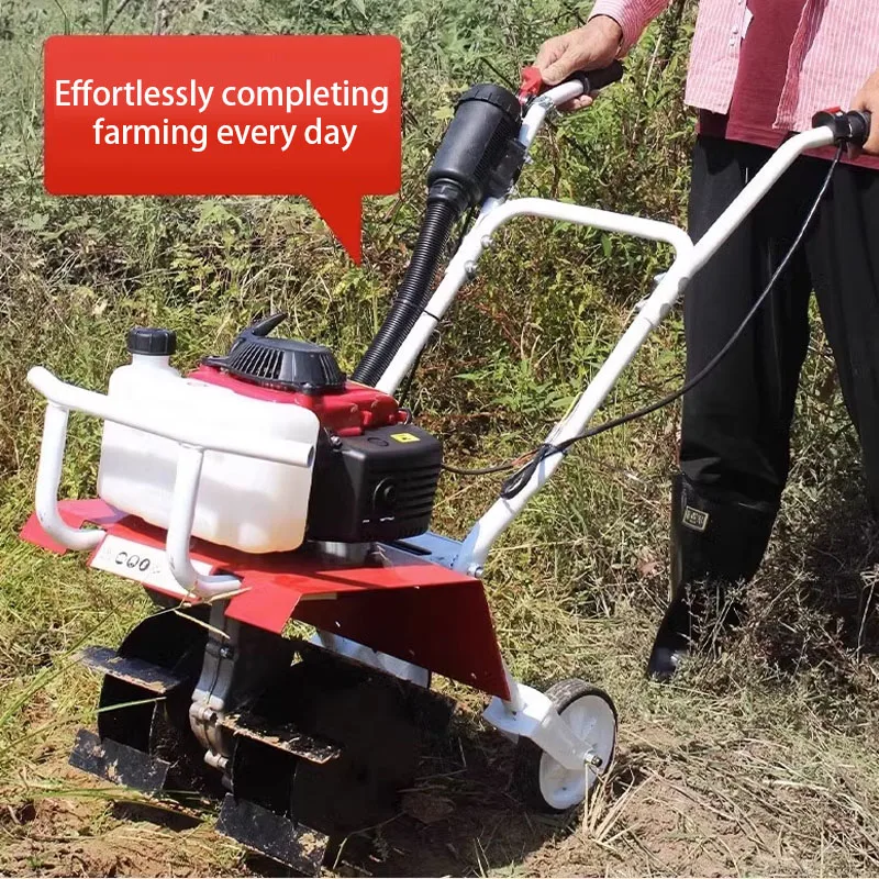 Rotary Cultivator Gasoline Micro-Cultivator Tilling Soil And Loosening Soil Cultivator Small Ditching Rotary Cultivator Tilling