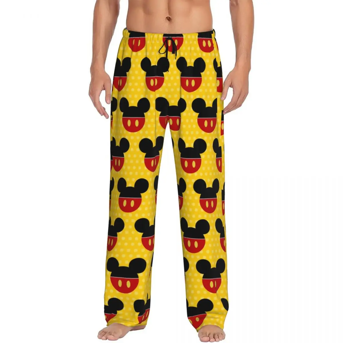 

Custom Cartoon Animation Minnie Mickey Mouse Pajama Pants Men's Lounge Sleep Drawstring Sleepwear Bottoms with Pockets