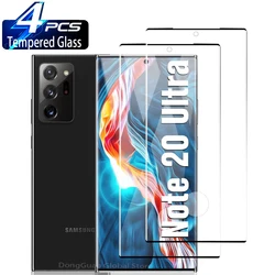 9H Screen Protector For Samsung Galaxy Note 20 Ultra 5G,2/4Pcs Curved Four Sides Glue Tempered Glass