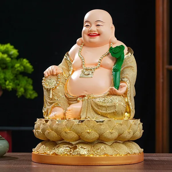 The big-bellied Maitreya Buddha attracts wealth  Nafu uses it to worship temples,  Maitreya laughing Buddha resin Buddha statues view 3