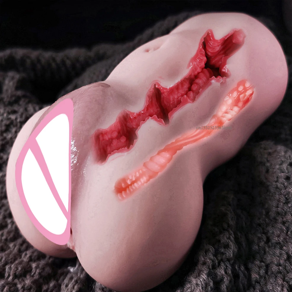 3D Silicone Realistic Vagina Mouth Male Masturbator Big Ass Artificial Pocket Pussy BlowJob Toys For 18+ Adults Men Masturbation