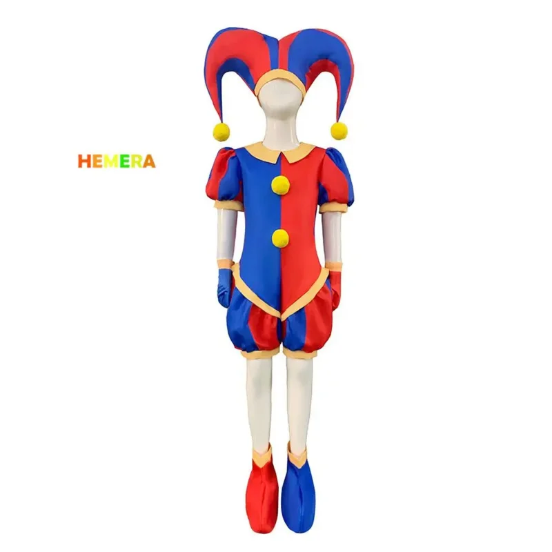 ss13Pomni تأثيري أزياء كرتونية مذهلة الرقمية/السيرك كوس راجاثا جاكس كاين ملابس مضحكة مسرح الأطفال عيد الميلاد الاطفال Gif