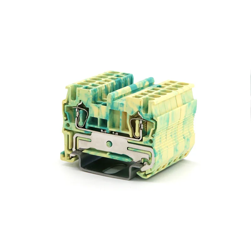 

ST 2.5 4 6 PE Phoenix cage spring spring clamp din rail feed though ground earth terminal block