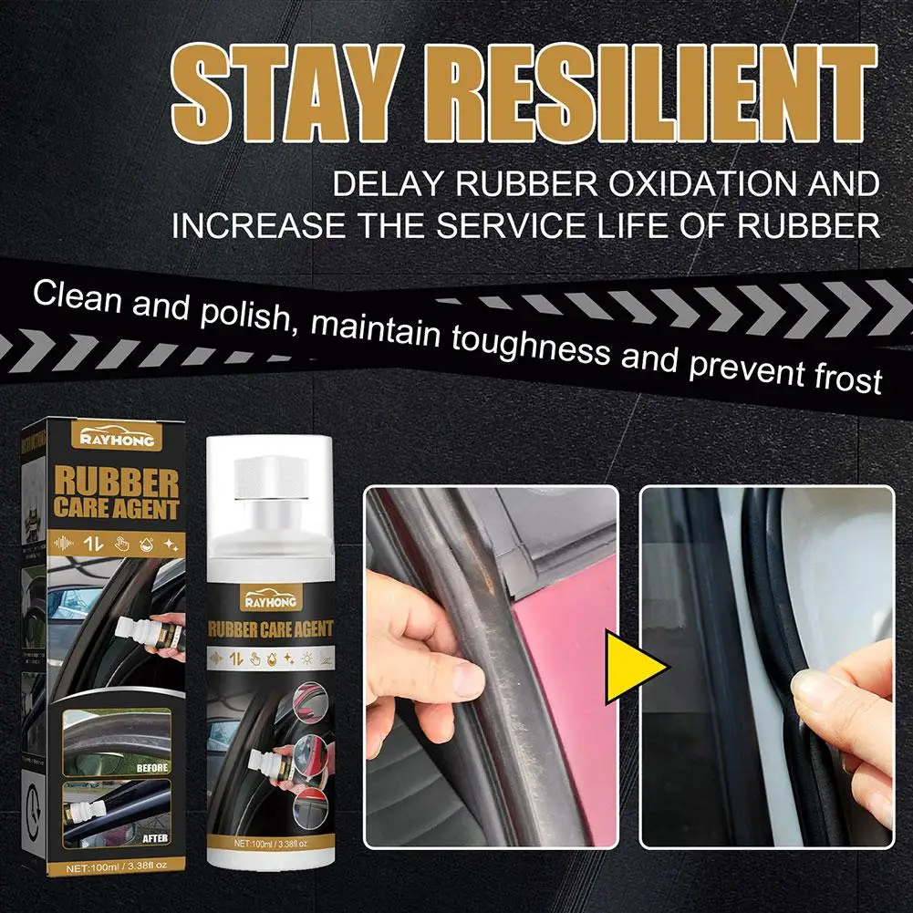 100ml Car Rubber Curing Agent Renovator Care Spray Auto Liquid Wax Polishing Agent Care Agent Car Cleaner protective Agent