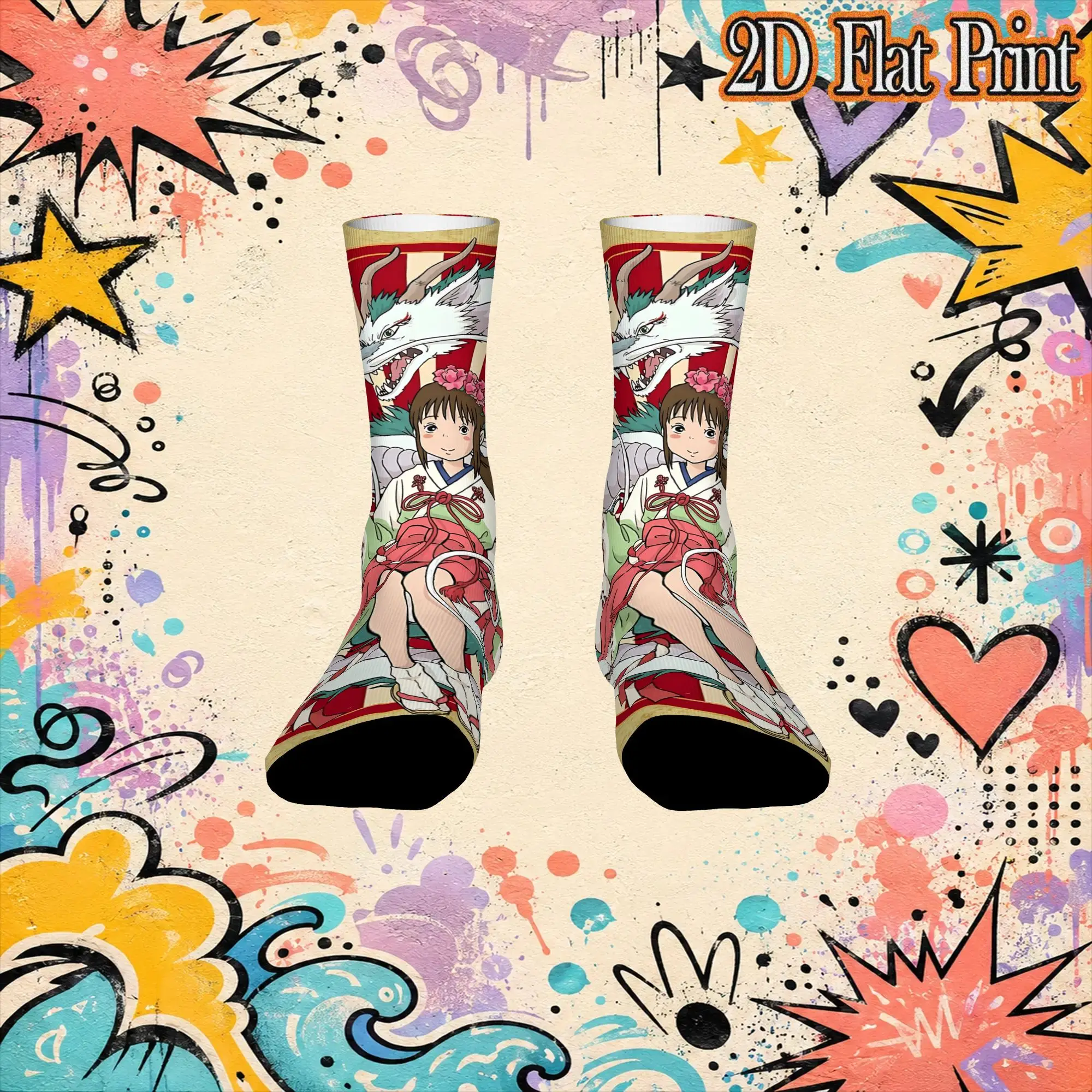 Sport Anime Spirited Aways Crazy Running Men's compression Socks Unisex items Crew Sock Cycling socks
