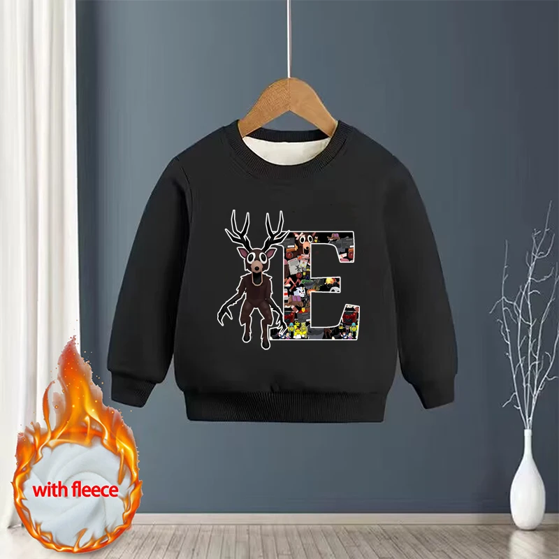 99 Nights in The Foreste 벨벳 스웨트셔츠 겨울 방풍 방한 따뜻한 옷 애니메이션 패턴 탑 어린이 생일 선물