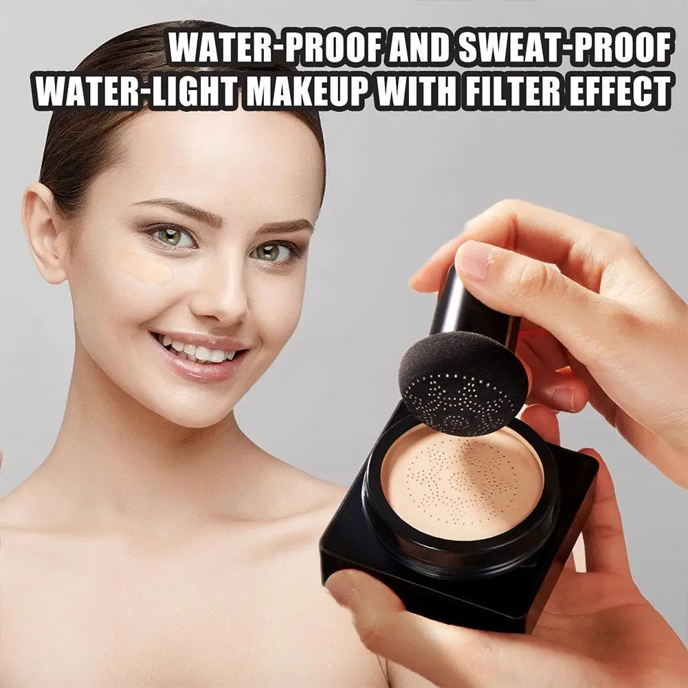 Corrector de cojín de aire con cabeza de seta pequeña, aislamiento hidratante, crema de belleza iluminadora, tono de piel, base de maquillaje