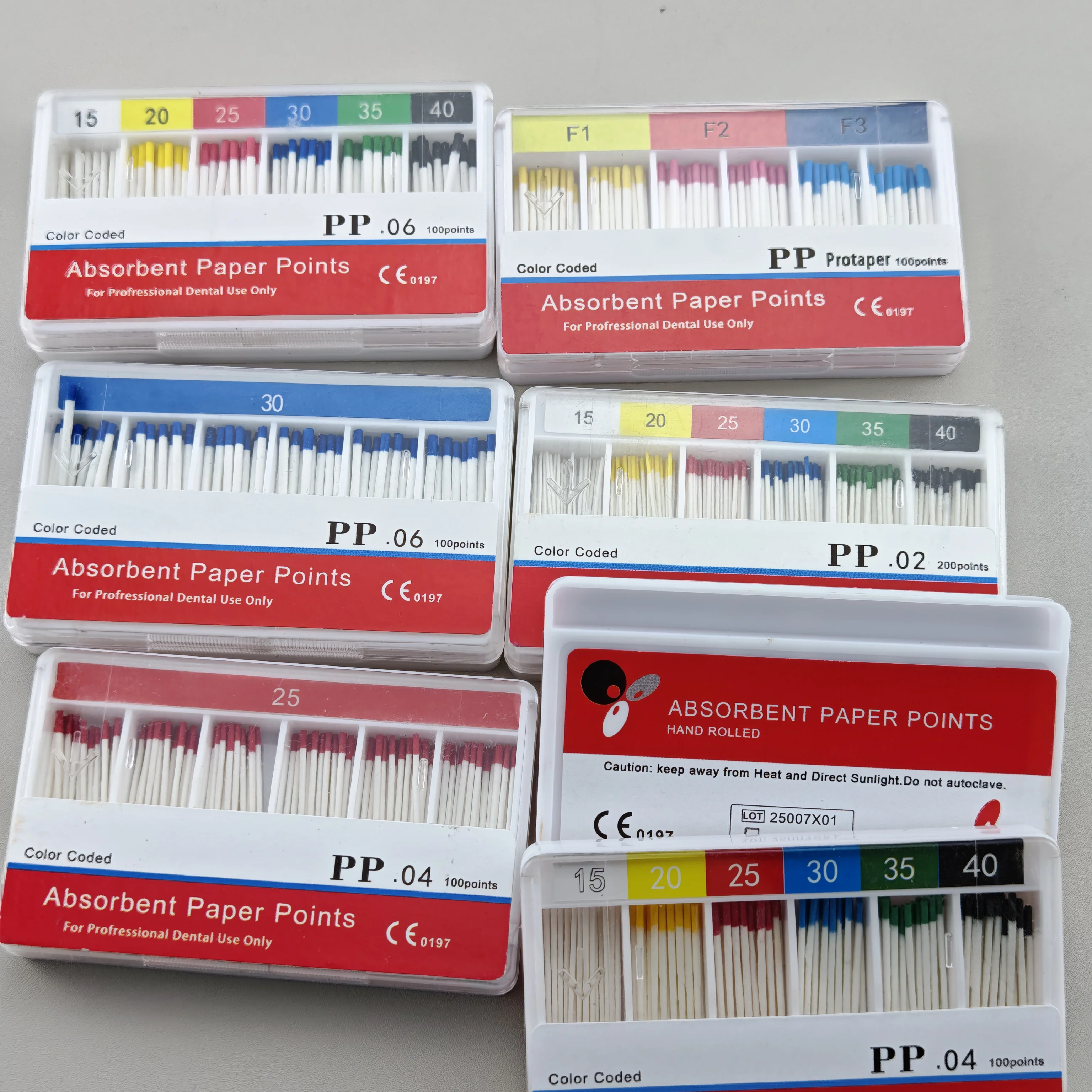 

10x100pcs/pack Absorbent Paper Points 02/04/06/F1-F3 PP Endodontics Absorbent Paper Cone Dentist materials Guttahanger