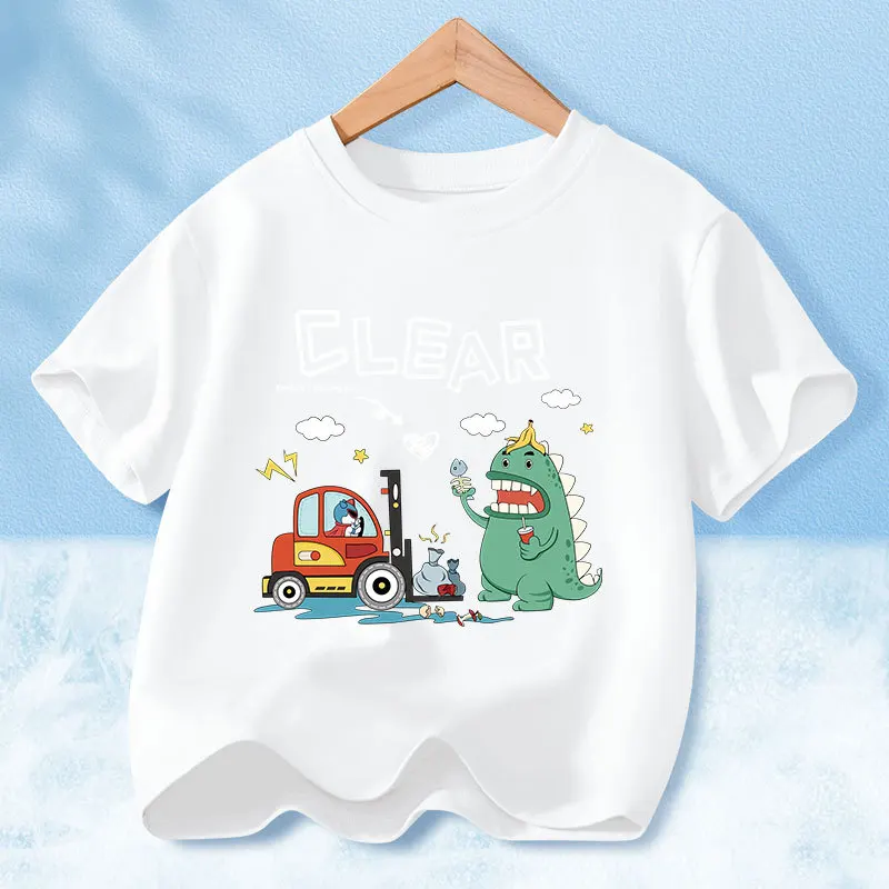 Children's Clothing Boys' T-shirts Pure Cotton Short-sleeved Sports Casual Loose Half-sleeved Tops 2024 New Style 100-160