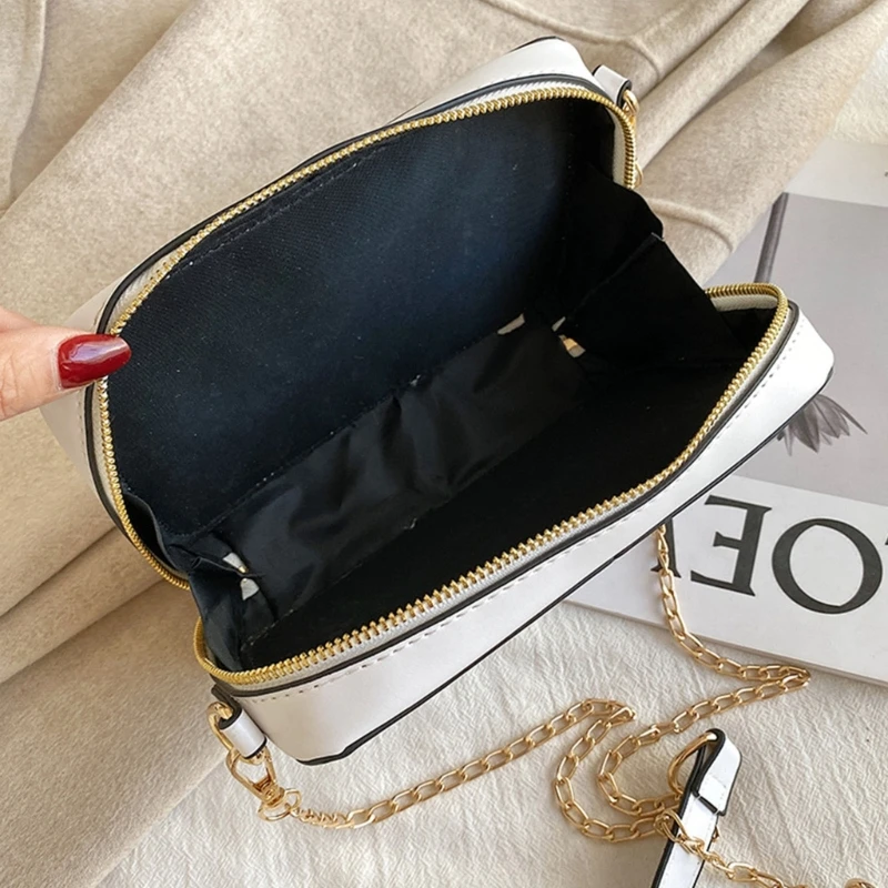 Retro Tape Shaped Shoulder Bag Women PU Leather Cassette Crossbody Phone Pouch Lady Casual Travel Chain Shopping Handbag Tote