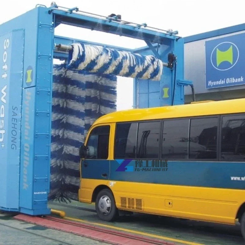 Bus Car Cleaning Machine Professional Supplier Movable 2pcs Vertical Brush Automatic Truck Bus Car Washing Machine High Speed