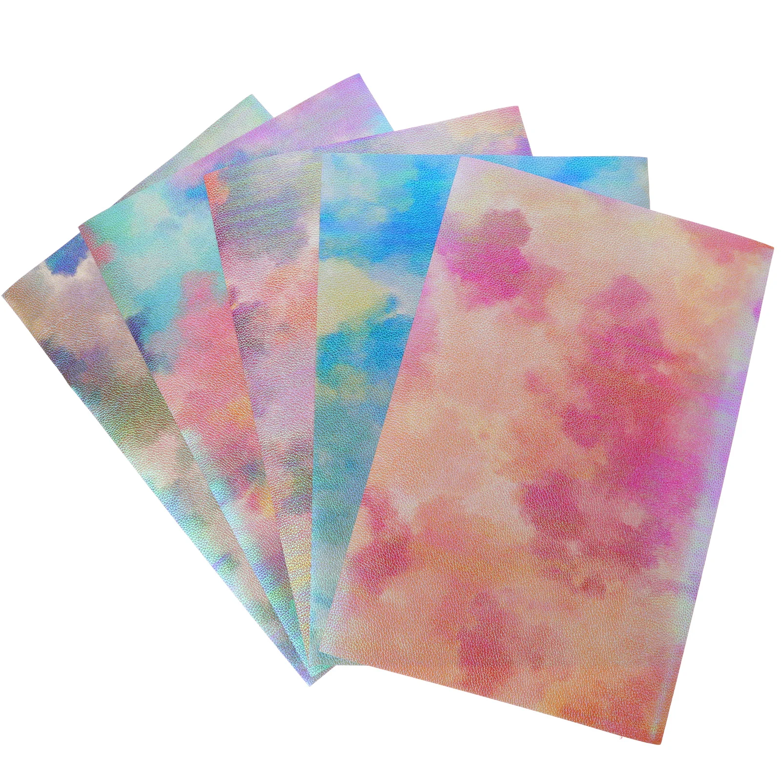 

5pcs Faux Sheets For Diy Crafts Bag Making Material Pu Handcraft Supply Artificial For Jewelry Bow Earrings