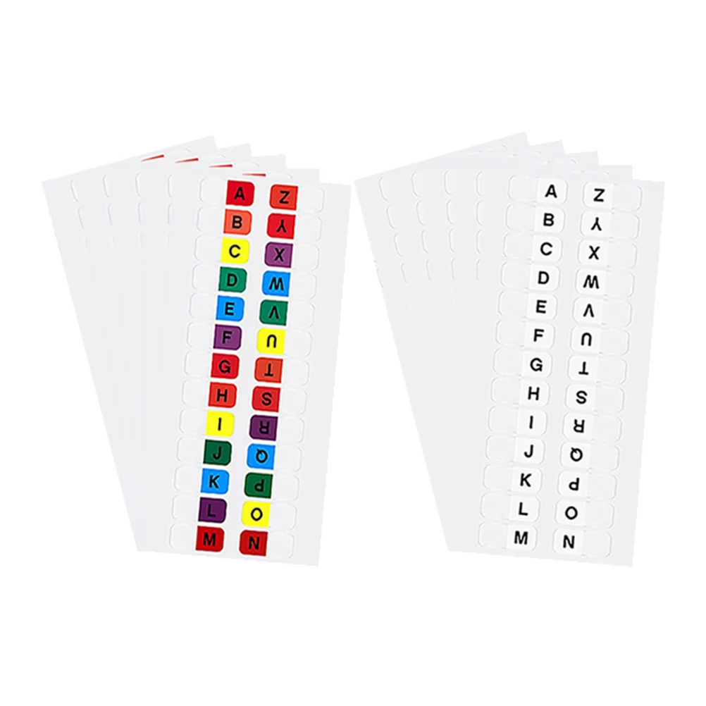 

10 Sheets Colored Alphabet Tabs Small Sticky Tabs Self-adhesive Page Tabs Notepad Page Markers book tags