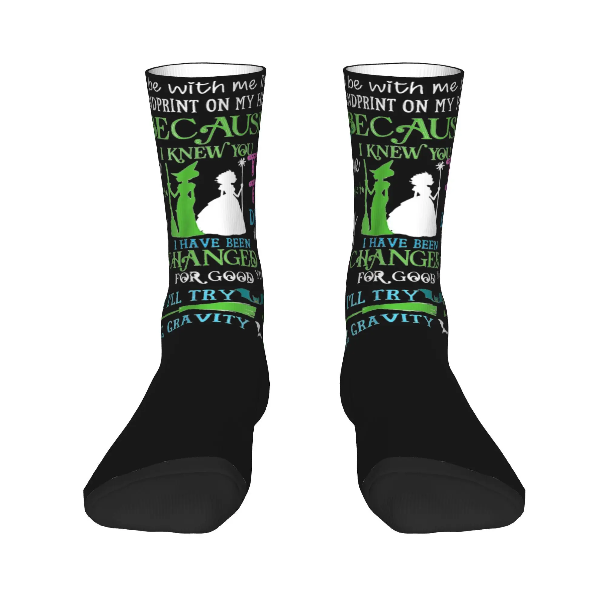 Halloween Wicked Musical Movie 2024 Middle Socks for Women Men All Season  Cozy Crew Socks Sweat Absorbing