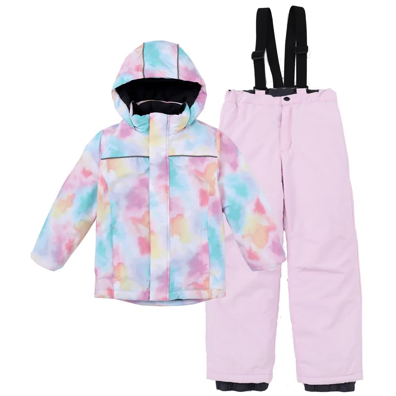 

STLF New Children's Ski Suit Set Boys and Girls' Sprint Coat Cross Border Outdoor Skiing Sports Warm Set