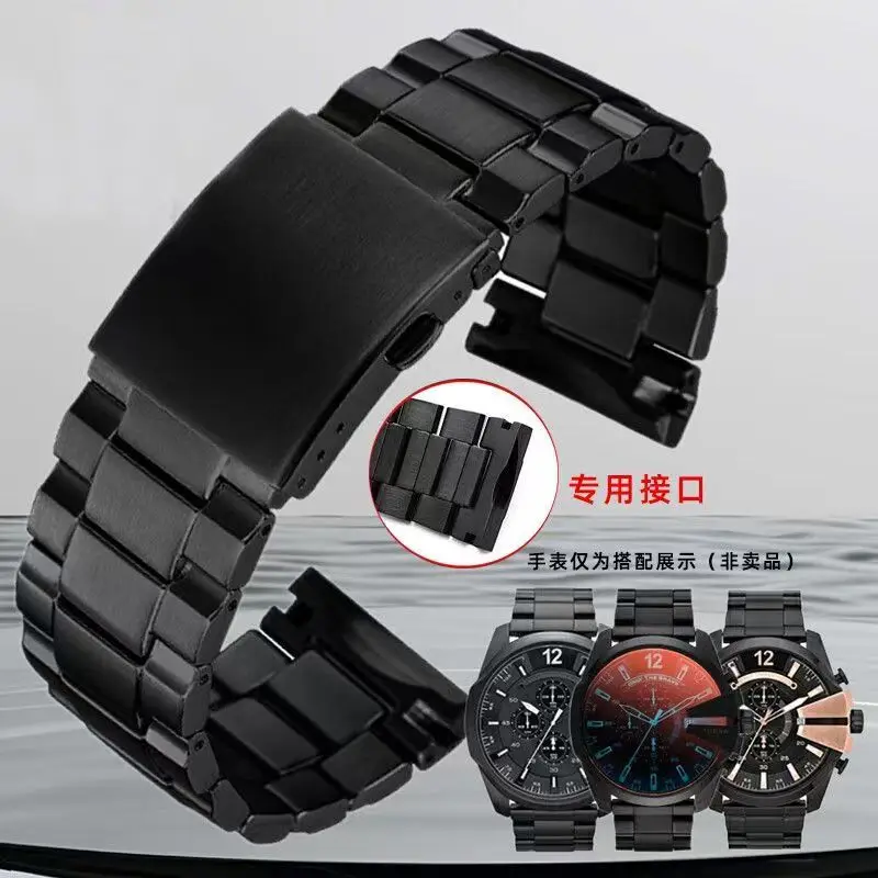 

Ремешок для часов из нержавеющей стали Diesel DZ4318 4323 4283, однотонный браслет, аксессуары, стальной ремешок для часов 26 мм для мужчин