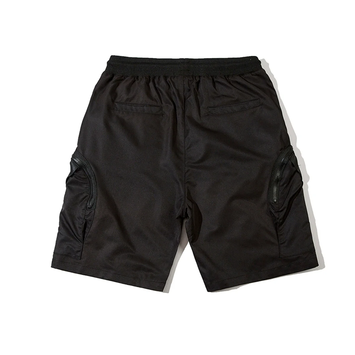 2025 Summer Cargo Shorts Mens Multi Pocket Tactical Short Pant Functional Loose Streetwear Elastic Waist Shorts Black Techwear