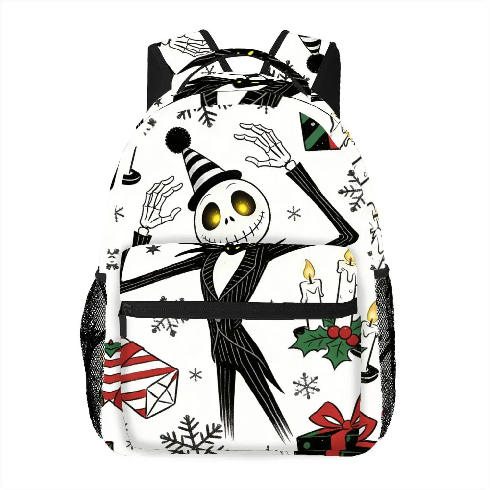 

1 шт., рождественская тема, Джек Скеллингтон, рюкзак с мультяшным принтом, застежка-молния, регулируемые ремни, унисекс, двойная сумка на плечо