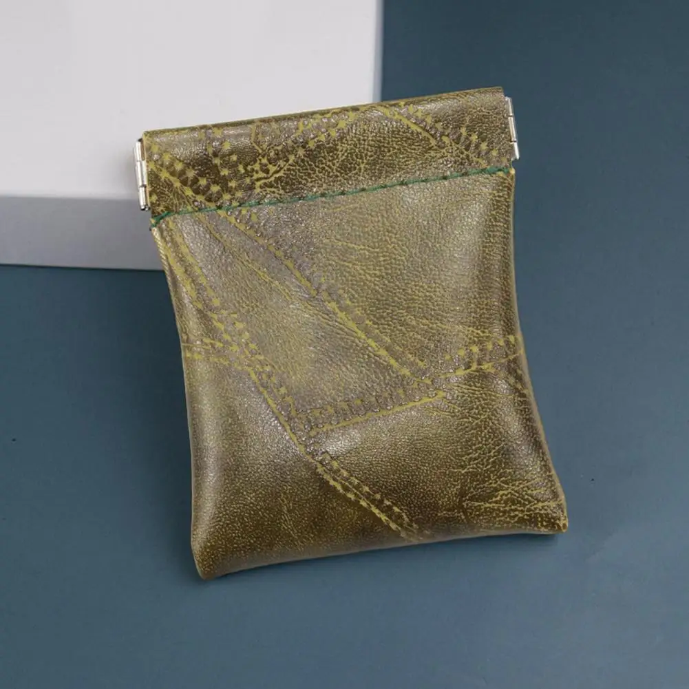 Sac en cuir à fermeture automatique pour femme, rouge à lèvres, poudres, portefeuille prédire, porte-monnaie, porte-cartes, sac d'évaluation de bijoux