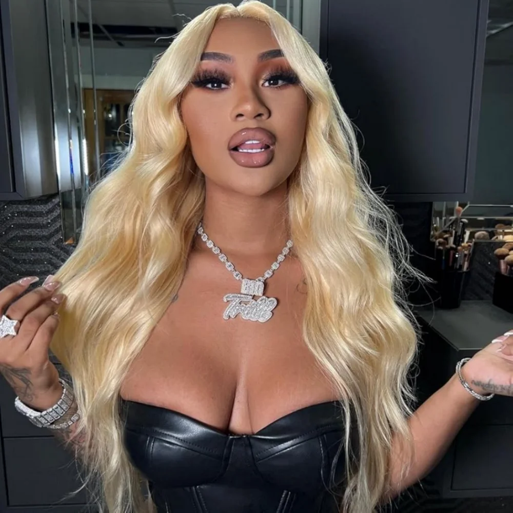 

Блондинка 613 HD Прозрачный парик фронта шнурка Объемная волна Цветные 100% человеческие волосы 13x4 Свободные глубокие волны HD Парики фронтальной части шнурка для женщин