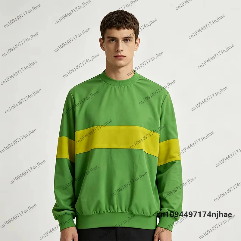 2026 Undertale Chara 3D-Print-Sweatshirt für Damen und Herren, Herbst, grün-gelb gestreift, langärmelig, Cosplay-Pullover, Oversize-Oberteil – Detail 6