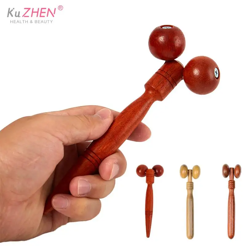 1pcs Mini Wooden Therapy Body Massage Tool Wood Roller Mini Hand Pushing For Full Body Muscle Pain Relief Acupoint Massager Tool