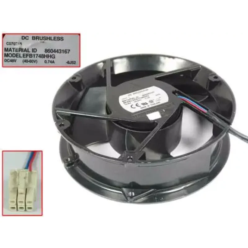 

Delta Electronics EFB1748HHG BJ52 DC 48V 0.74A 172x172x51mm 3-wire Server Cooling Fan
